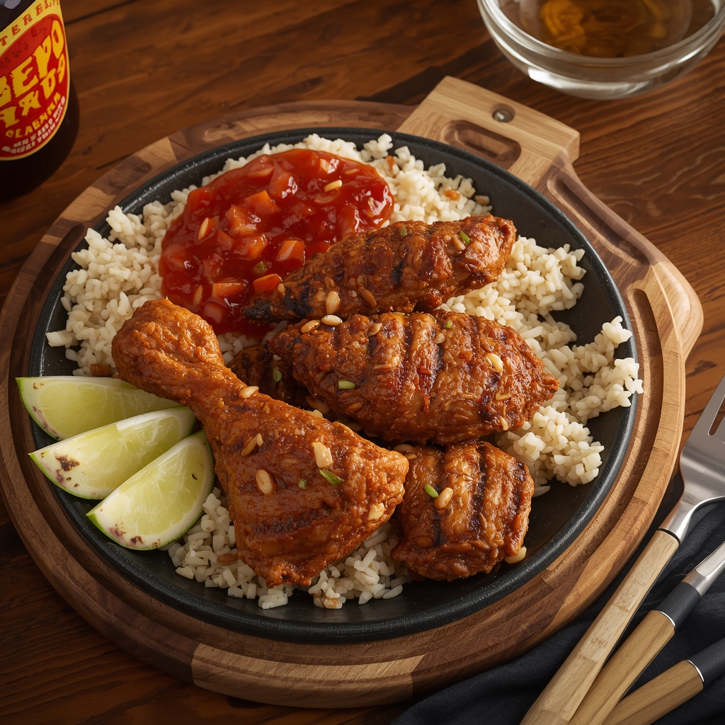 Chicken Steak Nanban plus nasi